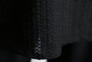 black mesh open collar s/s shirt