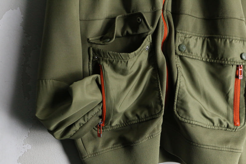 【RERE】"ECKO UNLTD" khaki gimmick track jacket