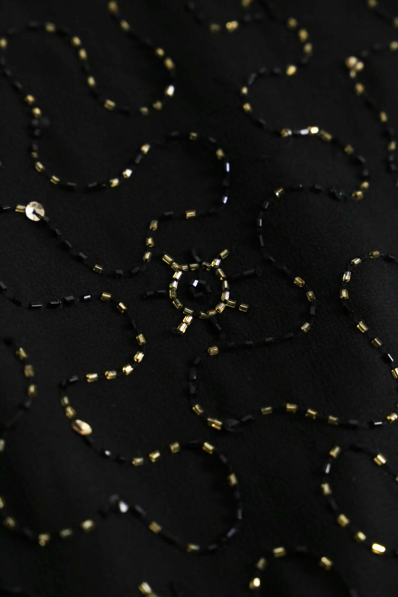 bijou×sequins button less sheer jacket