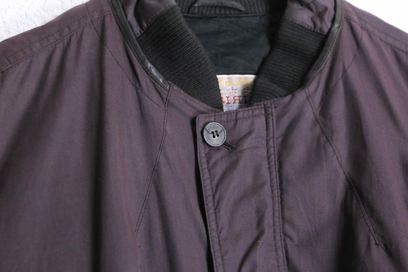 purple balloon silhouette bomber jacket