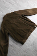 brown corduroy zip-up jacket