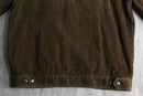 brown corduroy zip-up jacket