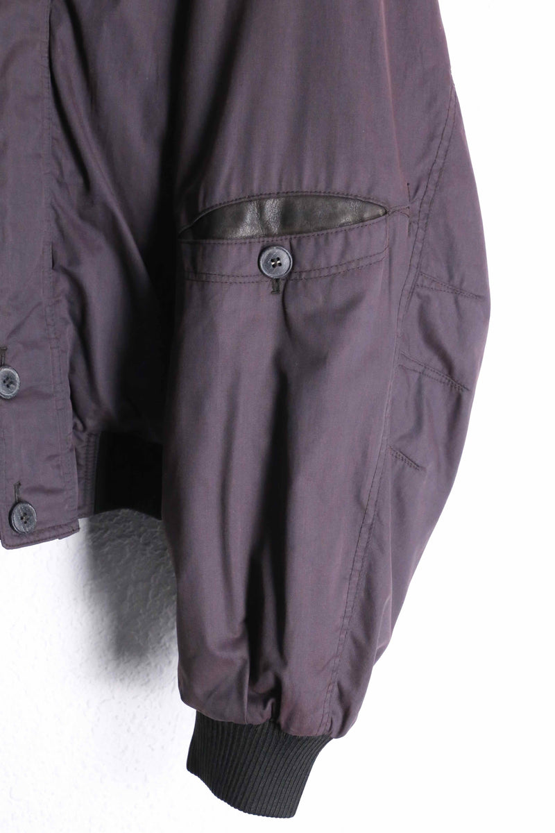 purple balloon silhouette bomber jacket