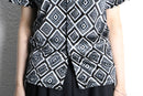 rhombus pattern velour s/s shirt