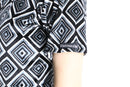rhombus pattern velour s/s shirt