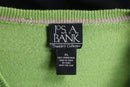 “Jos A BANK” light green merino wool V-neck knit