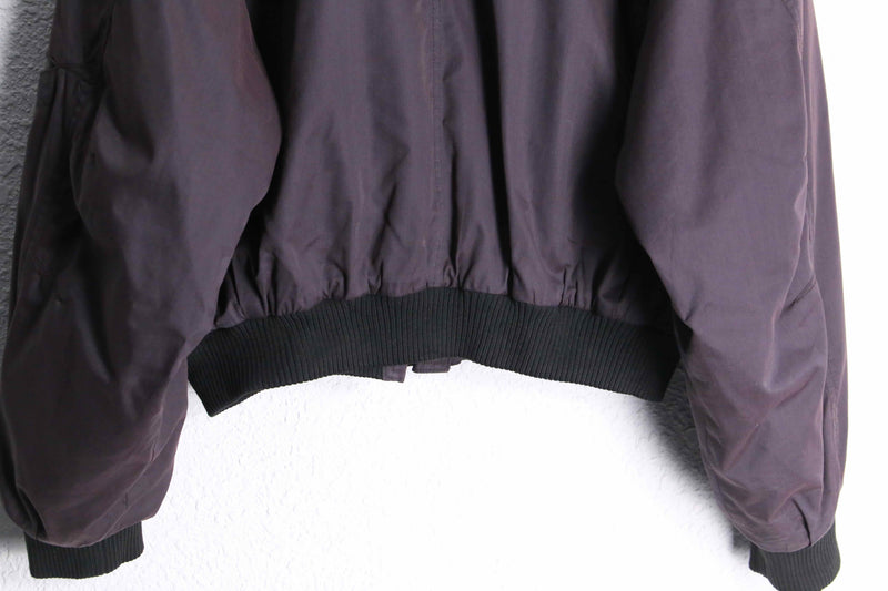 purple balloon silhouette bomber jacket