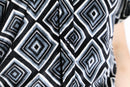 rhombus pattern velour s/s shirt
