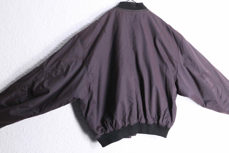 purple balloon silhouette bomber jacket