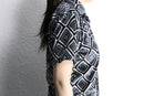 rhombus pattern velour s/s shirt