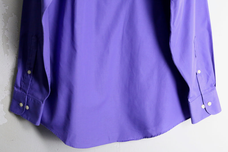 customization poplin purple frill shirt