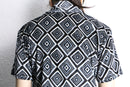 rhombus pattern velour s/s shirt