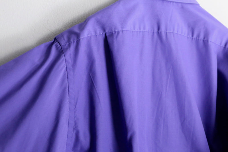 customization poplin purple frill shirt