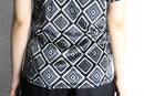 rhombus pattern velour s/s shirt