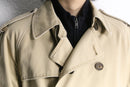 “Ralph Lauren beige cotton twill double trench coat.