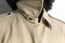“Ralph Lauren beige cotton twill double trench coat.