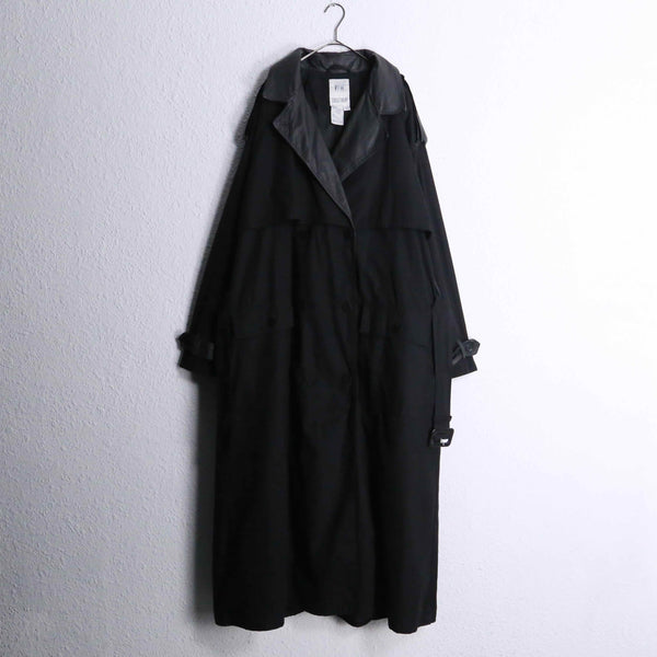 1980-90s TOGETHER leather switch super long coat