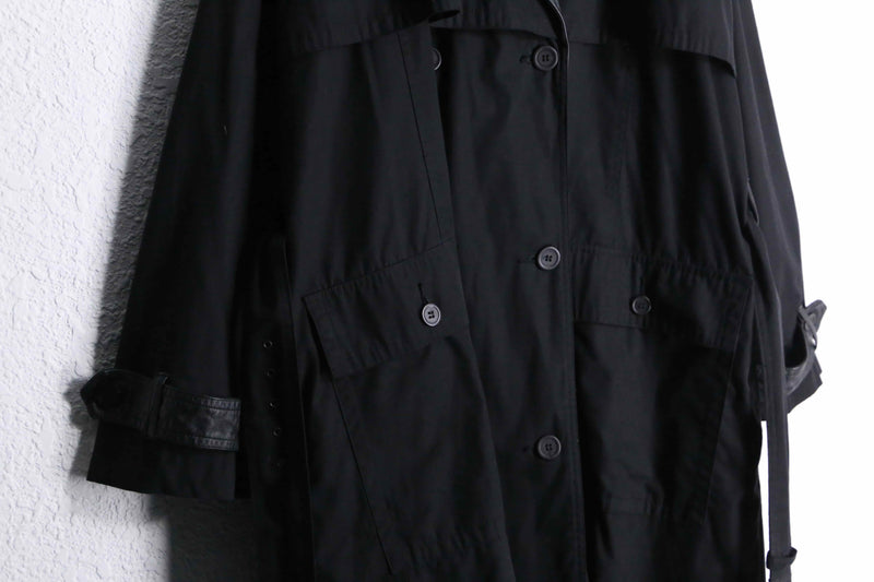 1980-90s TOGETHER leather switch super long coat