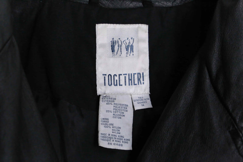 1980-90s TOGETHER leather switch super long coat