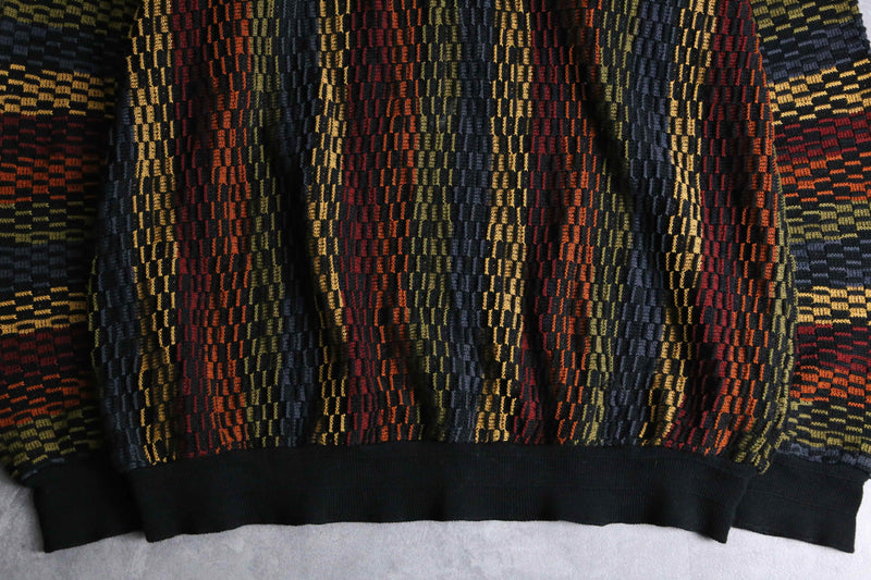 “TUNDRA” stripe gradation 3D design knit