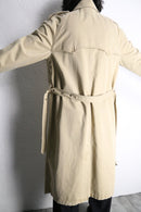 “Ralph Lauren beige cotton twill double trench coat.