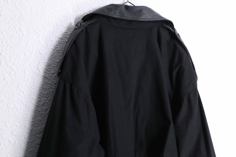 1980-90s TOGETHER leather switch super long coat