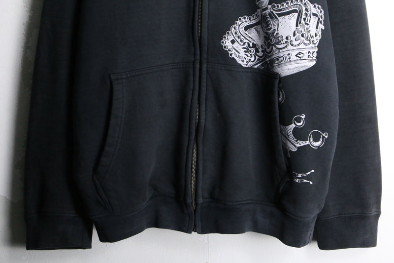 "ecko" design Y2K zip hoodie