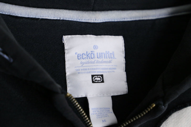 "ecko" design Y2K zip hoodie