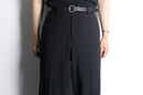 "EMPORIO ARMANI" soft twill wool pin stripe no tuck trousers