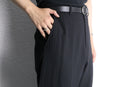"EMPORIO ARMANI" soft twill wool pin stripe no tuck trousers