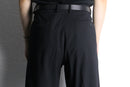 "EMPORIO ARMANI" soft twill wool pin stripe no tuck trousers