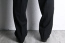 "EMPORIO ARMANI" soft twill wool pin stripe no tuck trousers