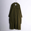 1990s cotton twill long trench coat