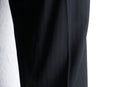 "EMPORIO ARMANI" soft twill wool pin stripe no tuck trousers