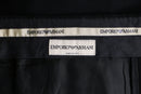 "EMPORIO ARMANI" soft twill wool pin stripe no tuck trousers