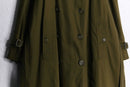 1990s cotton twill long trench coat