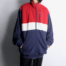 ”KINGSIZE” multi color horizontal stripe sweat jacket