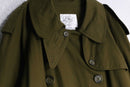 1990s cotton twill long trench coat
