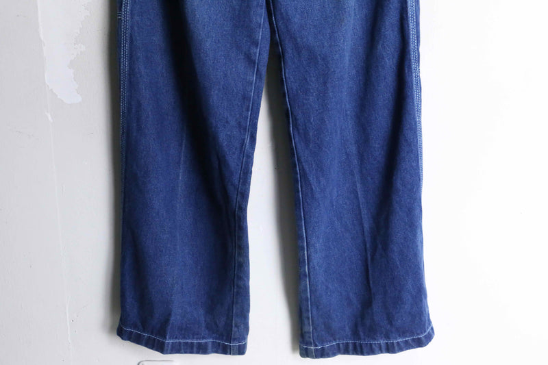 indigo blue straight denim pants