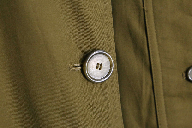1990s cotton twill long trench coat