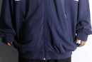 ”KINGSIZE” multi color horizontal stripe sweat jacket