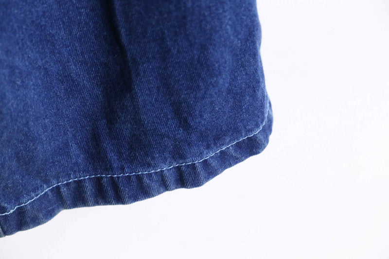 indigo blue straight denim pants