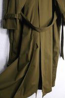 1990s cotton twill long trench coat