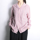 “BANANA REPUBLIC”stripe open collar shirt