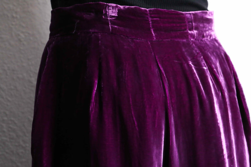 purple wide easy velours pants