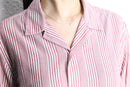 “BANANA REPUBLIC”stripe open collar shirt