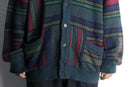 multi stripe design loose cardigan