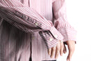 “BANANA REPUBLIC”stripe open collar shirt