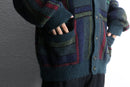 multi stripe design loose cardigan