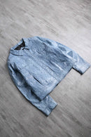 sky blue python PVC jacket